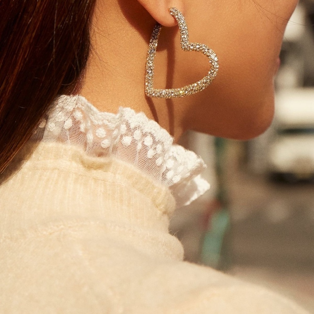 Baublebar Pave Heart Earrings